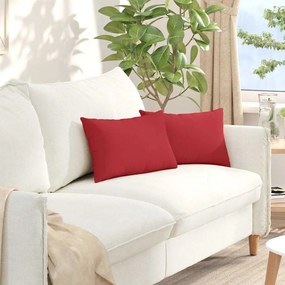 vidaXL Μαξιλάρι Καναπέ 2 pcs Κόκκινο 50 x 30 cm ύφασμα