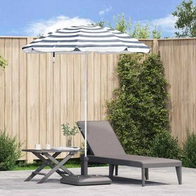 vidaXL Παράσολα Παραλίας Μπλε, λευκό 161 x 193 εκ. Πολυεστέρας