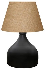 Table lamp PWL-1068 Ε27 black-beige D22x32cm 22x22x32 εκ.