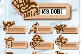 Σετ των 2 Intra απο ξύλο plywood 3mm-4mm πάχος Σήματα με όνομα Windows  Δίασταση 30x20 cm INTRAFABR-123089496