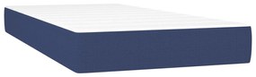 vidaXL Στρώμα με Pocket Springs Μπλε 120x190x20 εκ. Υφασμάτινο