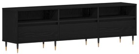 vidaXL Ντουλάπα τηλεόρασης Μαύρο Δρυς 150x30x44,5 εκ Κατασκευασμένο ξύλο
