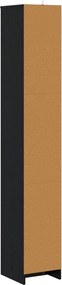 vidaXL Ντουλάπι Μπάνιου Μαύρη Δρυς 30 x 33 x 190 εκ.