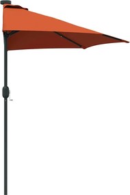 vidaXL Ομπρέλα Κήπου Τερακότα 294 x 150 x 224 εκ