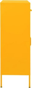 vidaXL Ντουλάπι Αποθήκευσης Μουσταρδί 80 x 35 x 101,5 εκ. Ατσάλινο