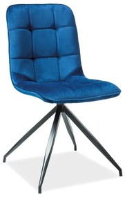 Επενδυμένη καρέκλα Texo 47x42x86 μαύρη μεταλλική βάση/navy bluvel 86 DIOMMI TEXOVCGR86