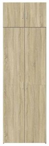 vidaXL Ραφιέρα με Ντουλάπια Sonoma Δρυς 70x42,5x225 εκ. Επεξ. Ξύλο