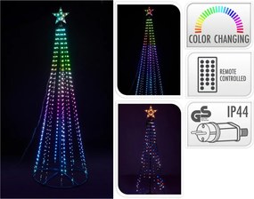 ΔΈΝΤΡΑ ΑΤΜΟΣΦΑΙΡΙΚΉΣ ΔΙΑΚΌΣΜΗΣΗΣ ΑLL ΥEAR LONG RGB TREE 550LED 210CM