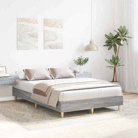 vidaXL Σκελετός Κρεβατιού Γκρι sonoma 120 x 190 cm Επεξεργασμένο ξύλο