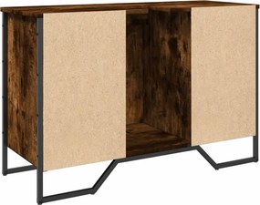 vidaXL Ντουλάπι Νιπτήρα Μπάνιου Καπνιστή Δρυς 91x35x60 εκ. Επεξ. Ξύλο