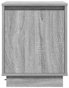 vidaXL Κομοδίνο με Γκρι 39 x 34.5 x 50 εκ. Επεξεργασμένο ξύλο