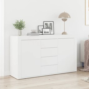 vidaXL Λευκό Πλαϊνό Γραφείο Λευκό Ξύλο 120 x 36 x 69 εκ. Αποθήκευση