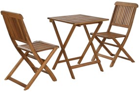 Σετ Τραπέζι με 2 Καρέκλες Home ESPRIT Καφέ 60 x 60 x 74 cm