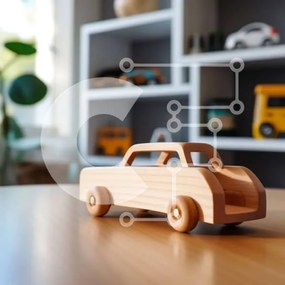 Intra Συλλεκτικό Ξύλινο Παζλ Plywood  4mm - Ξύλινο αυτοκίνητο παιχνιδιών στο τραπέζι Σε Ξύλινο Κουτί - Διαστάσεις: 10x10 cm – 25 κομμάτια