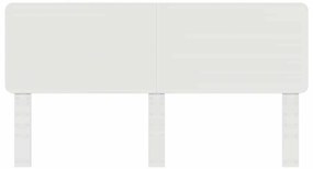 vidaXL Κεφαλάρι με κεφαλάρι Λαμπερό Λευκό 200 cm Επεξεργασμένο ξύλο
