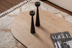 Τραπεζάκι Σαλονιού Δρυς Ζαφείρι / Μαύρο SABLE 119x60x40