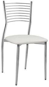 Καρέκλα Elvira HM0025.01 40x44x83 Με Κάθισμα Από White Pu Σετ 4τμχ Μέταλλο,Τεχνόδερμα