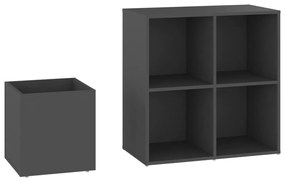 vidaXL Παπουτσοθήκη Χολ Γκρι 105 x 35,5 x 70 εκ. από Επεξ. Ξύλο