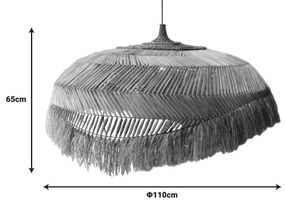 Φωτιστικό οροφής Izert Inart sisal σε φυσικό χρώμα Φ110x65εκ - 339-000012