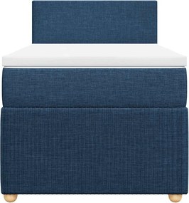vidaXL Κρεβάτι Boxspring με Στρώμα Μπλε 80x200 εκ. Υφασμάτινο