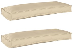 vidaXL Σετ Μαξιλαριών Πάγου 2 pcs Μπεζ 100 x 40 x 8 εκ Ύφασμα Oxford