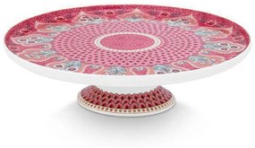 ΜΙΝΙ ΤΟΥΡΤΙΕΡΑ 21cm PIP STUDIO - FLOWER FESTIVAL SCALLOP DECO DARK PINK