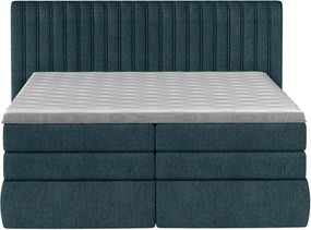 Επενδυμένο κρεβάτι Melantha με στρώμα και ανώστρωμα-140 x 200-Petrol