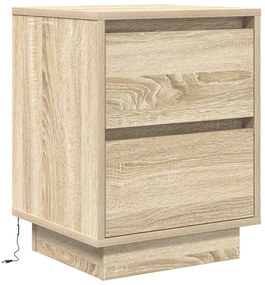 ΚΟΜΟΔΙΝΟ ΜΕ ΦΩΤΑ LED SONOMA OAK 38X34X50 CM 861287