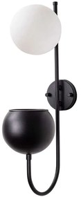 Φωτιστικό Τοίχου - Απλίκα Pot 942FLG2159 15x23x61cm E14 40W Black Opviq