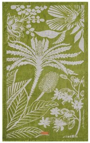 Πετσέτα Θαλάσσης Βελουτέ Azores Green- Off White Kentia Θαλάσσης 80x160cm 100% Cotton
