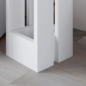 Τραπεζάκι βοηθητικό Tasos Megapap χρώμα λευκό 30x30x50,3εκ.