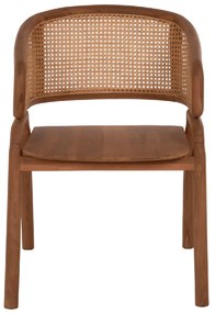 ΠΟΛΥΘΡΟΝΑ ΜΑΣΙΦ ΞΥΛΟ ΤEAK &amp; RATTAN ΠΛΑΤΗ ΦΥΣΙΚΟ 57x62x83Υεκ.HM9402.01