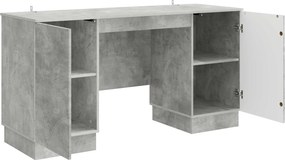 vidaXL Γραφείο Γκρι Σκυροδέματος 142,5 x 50 x 75 εκ.