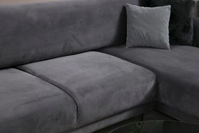 Corner Sofa-Bed Image Corner Right ( L3-Chl ) - Anthracite Anthracite