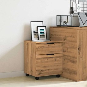 Κινητό ντουλάπι αρχείων vidaXL με τροχούς Artisan Oak