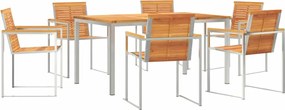vidaXL Σέτ φαγητού για κήπο 7 pcs
