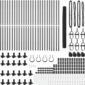 vidaXL Στύλος Περιφράξεων Γκρι 50 x 1,4 μ (36 mm δίχτυ)