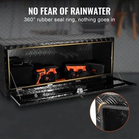 VEVOR Underbody Aluminum Truck Tool Box 60&quot; x 24&quot; x 24&quot; Trailer RV Tool Storage