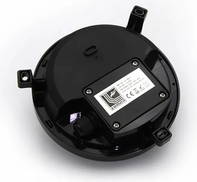Led απλίκα μαύρη στρόγγυλη πλαστική 6W 420Lm 4000k ενδιάμεσο λευκό φως στεγανή ΙΡ54