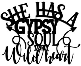 Διακοσμητικό Τοίχου Gypsy Soul 891TNL3405 55x43cm Black Wallity Μέταλλο