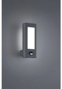 Απλίκα Φωτιστικό Τοίχου 2xLED 4,5W Ανθρακί IP54 Ανιχνευτής Κίνησης Rhine 221669242 Trio Lighting-221669242-Ανθρακί 221669242