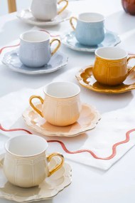 Stewehome Σετ πορσελάνινων φλιτζανιών καφέ για 6 άτομα Πολύχρωμο