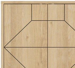 Μπουφές Bufel σε φυσική απόχρωση 181x35x77.4εκ 181x35x77.4 εκ.