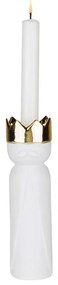 Κηροπήγιο King's Light Balthasar RD0090761 Φ6x21cm White-Gold Raeder Porcelain