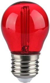 V-TAC Λάμπα LED Filament E27 G45 2W 230V 60lm 300° IP20 Κόκκινο 217413