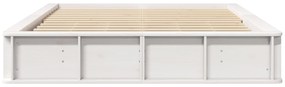 vidaXL Κρεβάτι με Αποθηκευτικό Χώρο - Λευκό, 150 x 200cm, Σαπωνόξυλο.