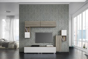 Σύνθεση σαλονιού "SMART 3C" σε χρώμα σταχτί-λευκό
