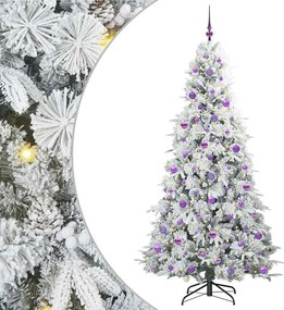 vidaXL Τεχνητό Χριστουγεννιάτικο Δέντρο με Άξονα με βάση Λευκό 210 cm