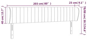 Κεφαλάρι με Πτερύγια Σκούρο Πράσινο 203x23x78/88 εκ. Βελούδινο 3117451
