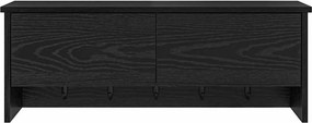 vidaXL Τοίχου Κρεμάστρα Μαύρη Οξυά 80 x 20 x 30 cm